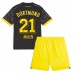 Günstige Borussia Dortmund Donyell Malen #21 Babykleidung Auswärts Fussballtrikot Kinder 2023-24 Kurzarm (+ kurze hosen)